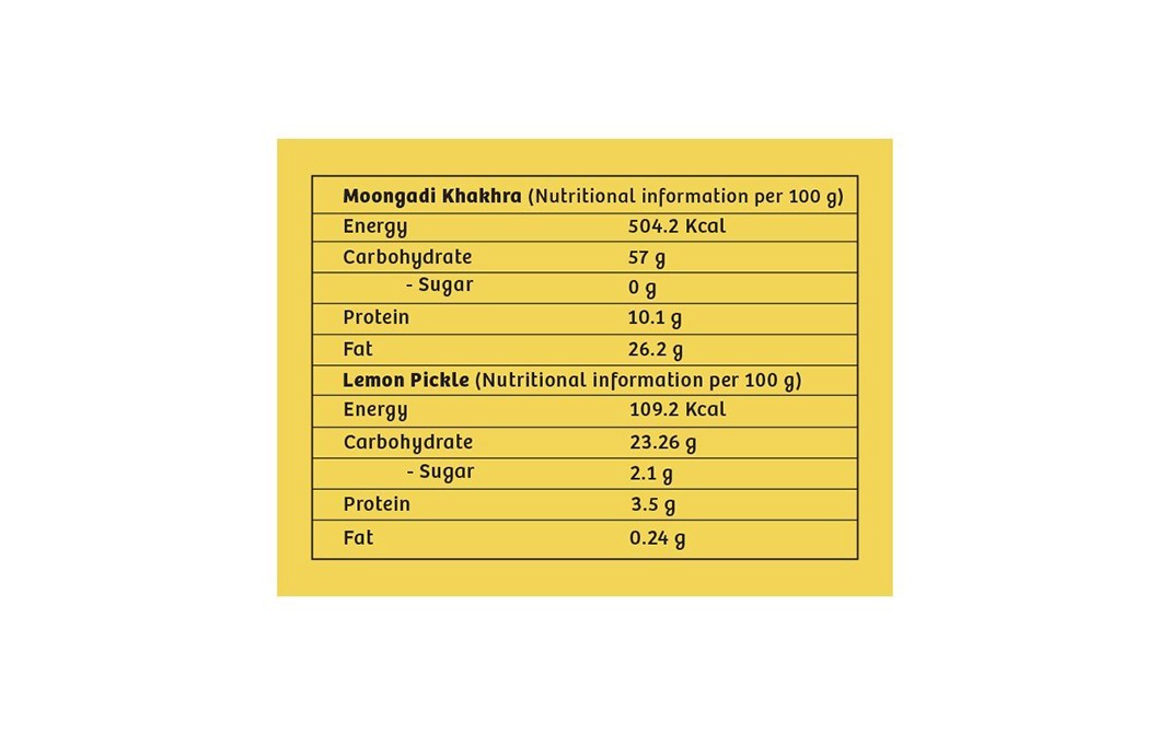 Gulabs Moongadi Khakhra Yellow Split Lentil Wheat Crisps   Box  10 pcs
